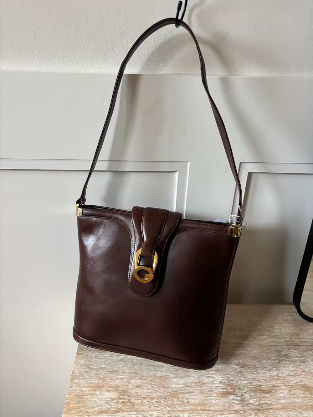 Gucci Chocolate Brown Calf Leather Bag